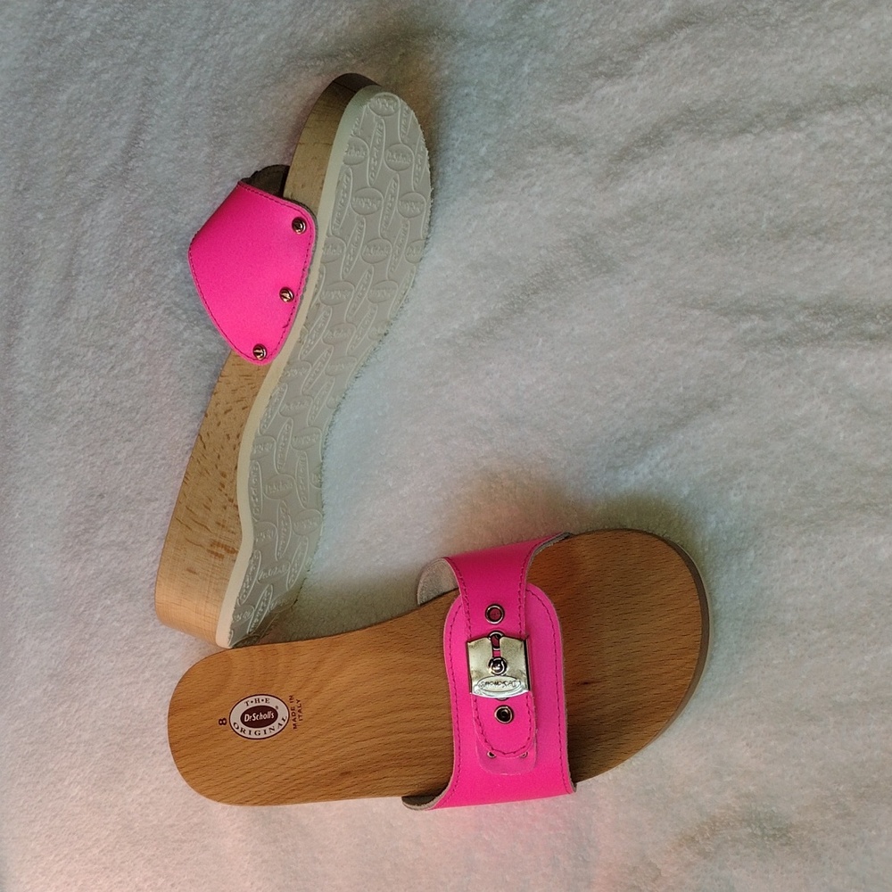 Dr. Scholl's original,neon pink, size 8